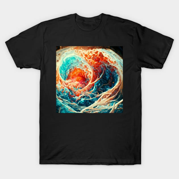 Fire and Ice Galaxy T-Shirt by Cakeboard Designs